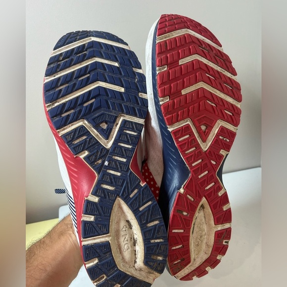 Brooks Size 14 Launch 7 DNA USA Patriotic Red, White, and Blue Athletic Shoes - Picture 10 of 12